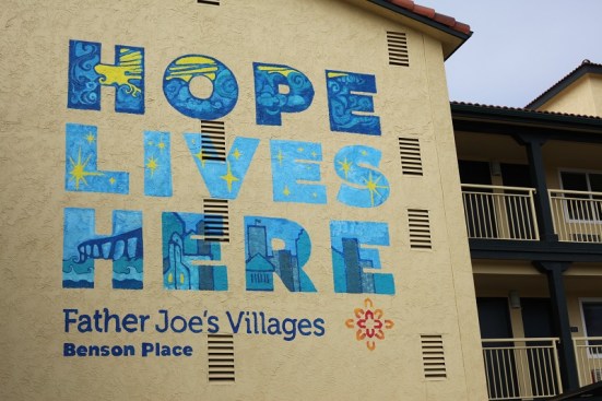 Father Joe’s Villages recently converted an E-Z 8 motel into Benson Place with 82 units of supportive housing plus a manager’s unit in San Diego.