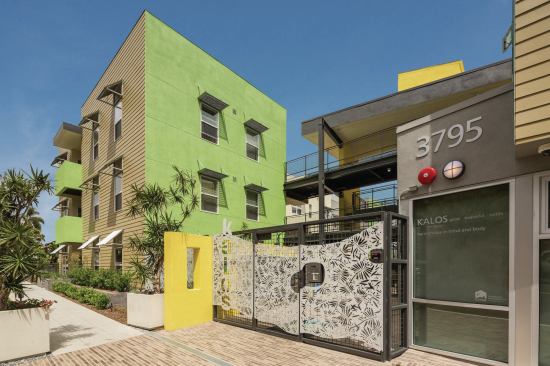 Community HousingWorks' Kalos in San Diego earned Platinum certification under the LEED for Homes Midrise Pilot and is designed to perform 43 percent better than California’s Title 24 guidelines for energy efficiency.