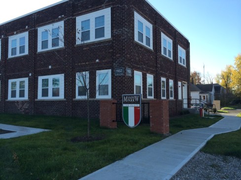 The building is now known as Meadow Park Flats and includes 14 units.