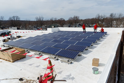 Herman & Kittle Properties installed a rooftop photovoltaic system on Meadow Park Flats to capture solar energy for use in the common areas. All the buildings are LEED Silver certified.