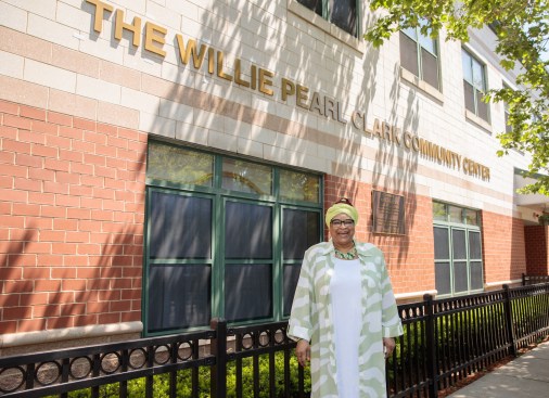 WinnCompanies dedicated the community center at Mission Main to Willie Pearl Clark in June 2023 in recognition of her leadership and commitment to the residents.