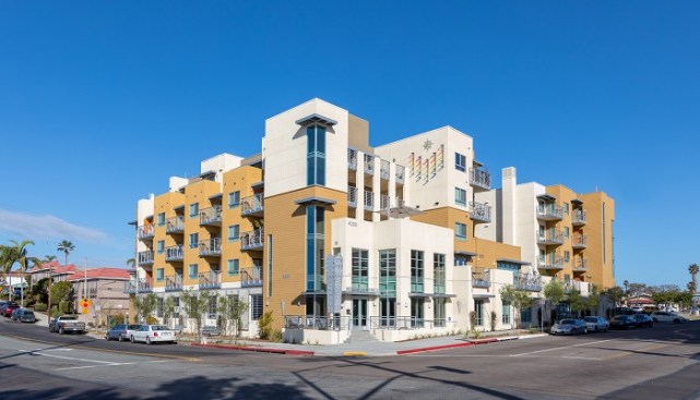 North Park Seniors won a 2015 Pacific Coast Builders Conference Golden Nugget grand award for “Best Senior Housing Community – On the Boards” and merit award for “On the Boards Site Plan.” The project is designed by Rodriguez Design Associates, Architects and Planners.