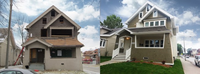 The
team strips the aging buildings down to the framing to abate environmental
concerns like lead paint and completely redesigns and updates them. All phases have been financed with low-income
housing tax credits. 