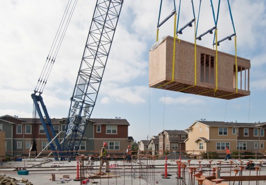 The development was manufactured by ZETA Communities in 75 modules at a factory just outside Sacramento. 