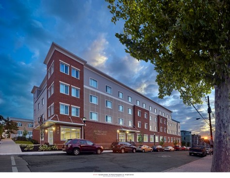Built to Passive House standards, West Turner Residences features airtight construction, continuous insulation, high-performance windows and doors, continuous balanced ventilation systems with energy recovery, and minimized mechanical systems.