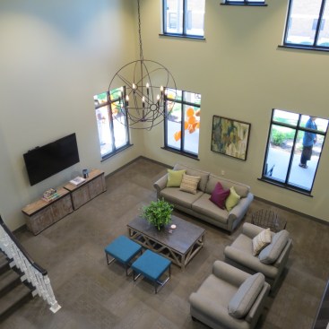 The $8.7 million
development, which is financed largely with low-income housing tax credits, has community spaces for its residents to socialize.