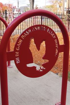Bii Di Gain Dash Anwebi means "come in, rest" in Ojibwe.