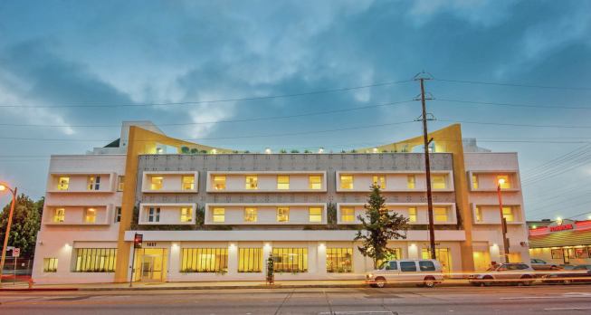 Step Up on Second and Hollywood Community Housing Corp. have retrofitted a three-story hotel into a 34-unit permanent supportive housing project for chronically homeless adults with mental health issues.