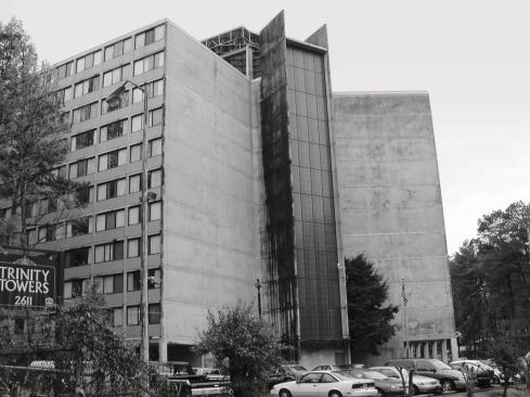 The before look of Trinity Towers in Atlanta.