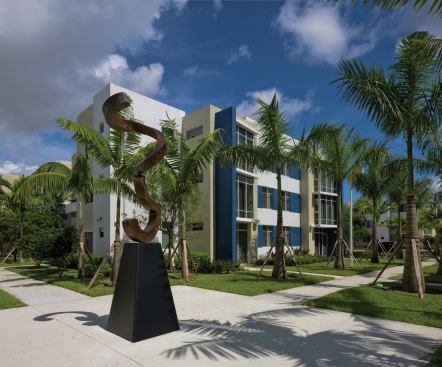 The 300-unit Kings Terrace includes 72 three-bedroom and 32 four-bedroom apartments to serve large families in Miami-Dade County. 