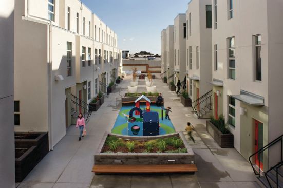 Eleven of the 55 units are set aside for special-needs households. These residents are provided with individual supportive services and case management through LifeLong Medical Care.