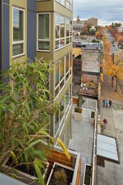 “Looking south, the apartments have fairly remarkable views of the mountains and the city,” says Christopher Persons, CEO of Capitol Hill Housing.
