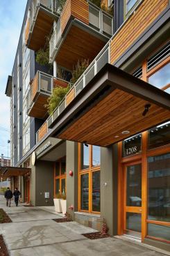 Built to exceed the Washington state Evergreen Sustainable Development Standard, The Jefferson uses innovative technology like integrated heat recovery ventilation units that transfer heat from exhaust air into fresh air to reduce heating costs.