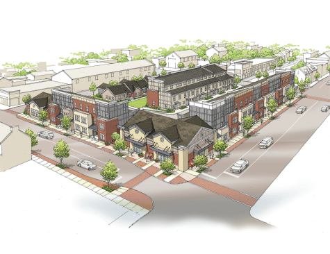Once completed late this summer, George Street Commons in York, Pa., will provide 28 affordable townhomes, a 1,700-square-foot community center, and a 2,000-square-foot neighborhood grocery store.  