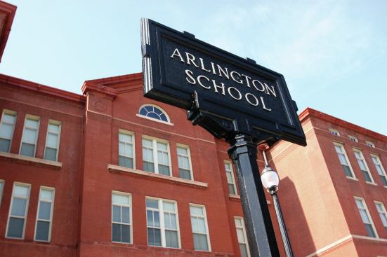 The project also includes the historic renovation of the abandoned Arlington School into 21 loft-style apartments.