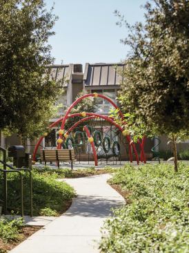 Improvements include the addition of a community building. “Residents were becoming more isolated,” says Anne Wilson, senior vice president of housing and real estate development at Community HousingWorks. “There was a need for gathering spaces.”