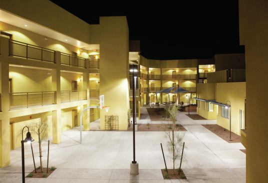 The project replaces a blighted mobile home park.