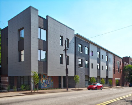 Developed by ACTION-Housing, Uptown Lofts on Fifth features two buildings, one for young adults transitioning out of foster car and 23 apartments for those earning between 50% and 60% of the area median income, in Pittsburgh.