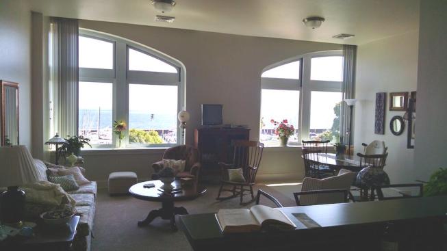 Lloyd House offers residents picturesque views of the shore of Green Bay near the mouth of the Menominee River.