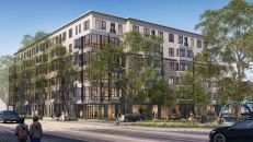Preliminary site work is underway to construct the first building in the redevelopment of the Mary Ellen McCormack public housing complex. Building A will feature 94 affordable apartments.