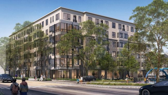 Preliminary site work is underway to construct the first building in the redevelopment of the Mary Ellen McCormack public housing complex. Building A will feature 94 affordable apartments.