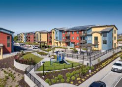 Located within walking distance of grocery stores, shopping, and bus lines, Cienega Heights features sustainability measures, including photovoltaic panels and a water-efficient irrigation system.