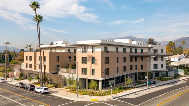 Spared from the recent California wildfires, Mirador provides a mix of 71 affordable and supportive housing units for seniors in Altadena, California.