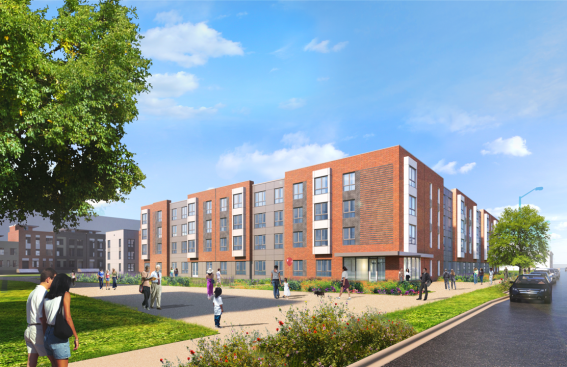 Ogden Commons, a joint-venture partnership between Habitat and Sinai Health, addresses housing and health issues in Chicago’s North Lawndale neighborhood. It is one of the recent developments supported by Bank of America.